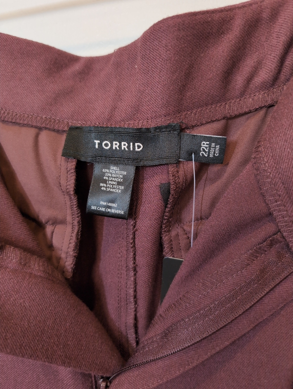 NEW Torrid Brushed Twill Wide Leg Pants Sassafras Purple Womens Plus Size 22 - Picture 11 of 15